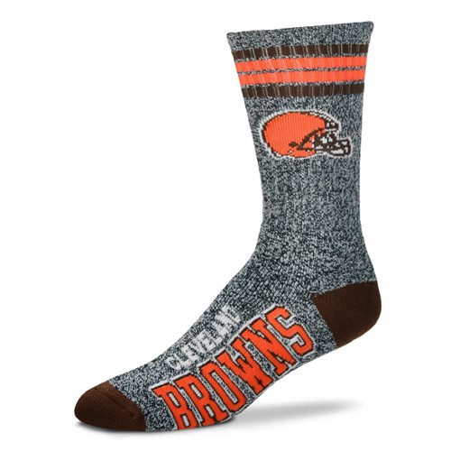 Cleveland Browns Marbled 4 Stripe Deuce Socks Pair