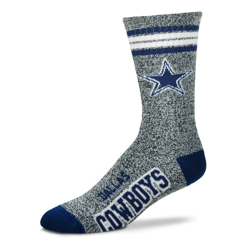 Dallas Cowboys Marbled 4 Stripe Deuce Socks Pair