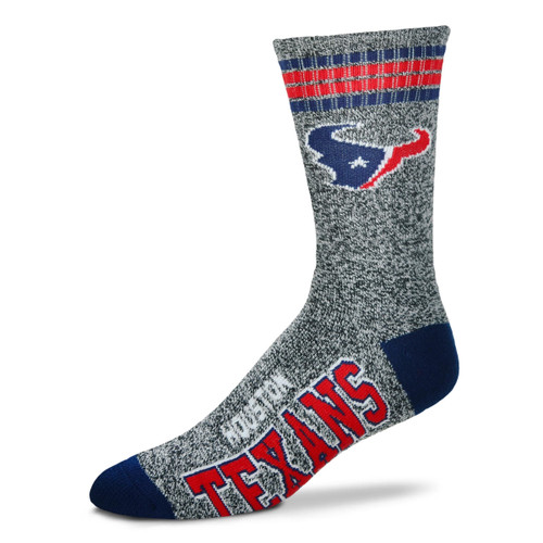 Houston Texans Marbled 4 Stripe Deuce Socks Pair