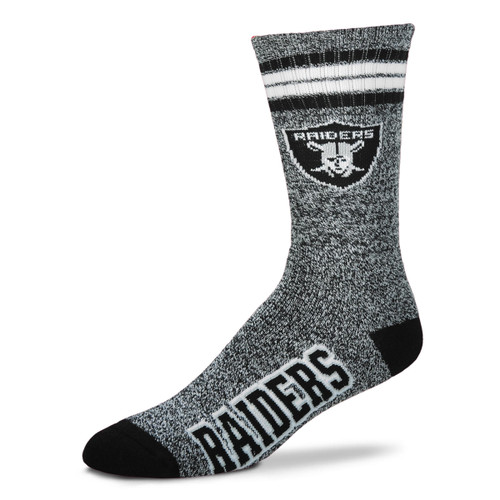 Las Vegas Raiders Marbled 4 Stripe Deuce Socks Pair
