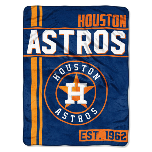 Houston Astros Blanket 46x60 Micro Raschel Walk Off Design Rolled