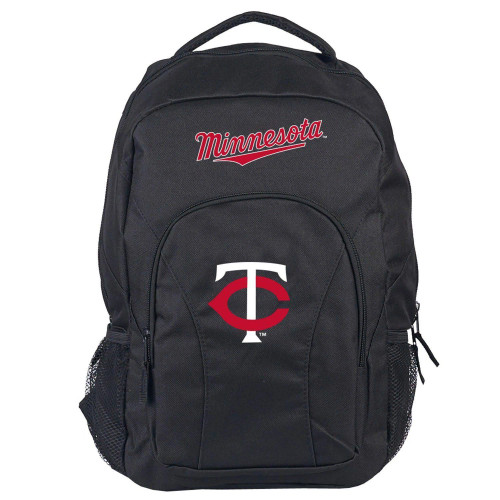 Minnesota Twins Backpack Draftday Style Black and Black