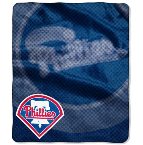 Philadelphia Phillies Blanket 50x60 Raschel Retro Design