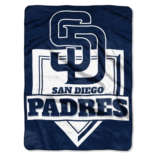 San Diego Padres Blanket 60x80 Raschel Home Plate Design