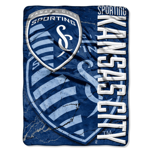 Sporting Kansas City Blanket 46x60 Micro Raschel Concrete Design Rolled