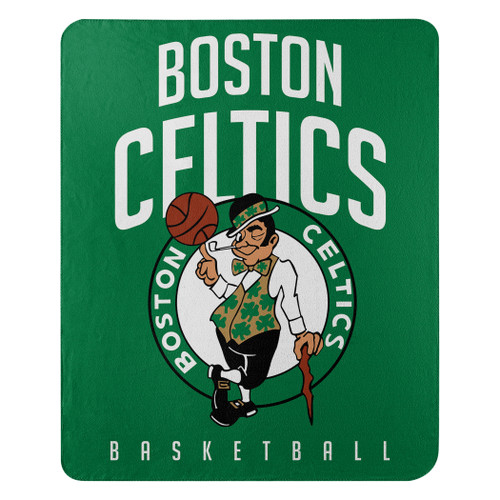 Boston Celtics Blanket 50x60 Fleece Lay Up Design