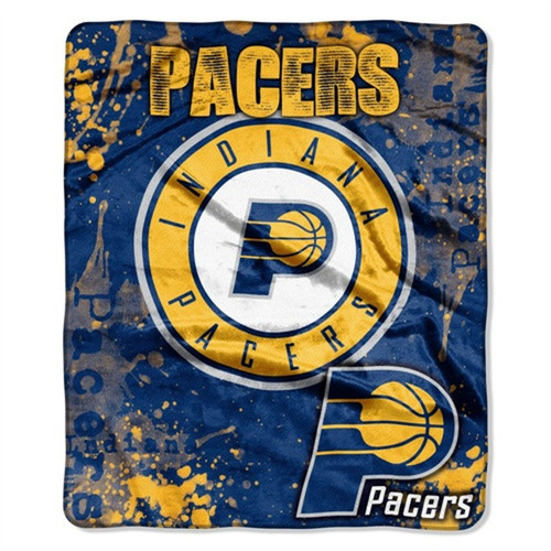 Indiana Pacers Blanket 50x60 Raschel Drop Down Design