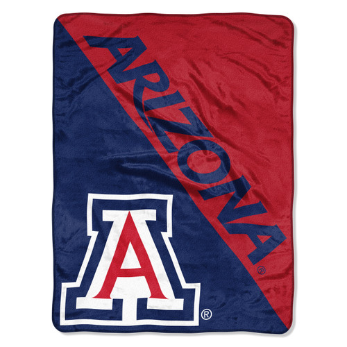 Arizona Wildcats Blanket 46x60 Micro Raschel Halftone Design Rolled