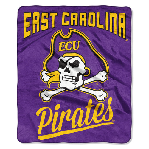 East Carolina Pirates Blanket 50x60 Raschel Alumni Design