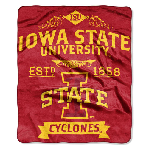 Iowa State Cyclones Blanket 50x60 Raschel Label Design