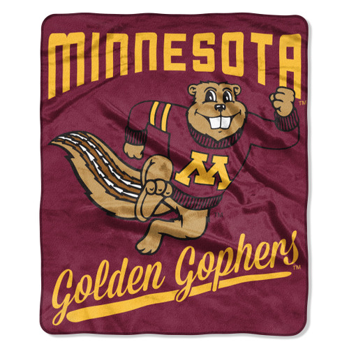 Minnesota Golden Gophers Blanket 50x60 Raschel Alumni Design