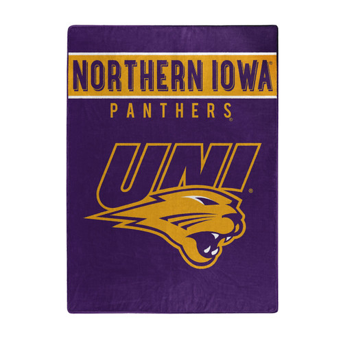 Northern Iowa Panthers Blanket 60x80 Raschel Basic Design