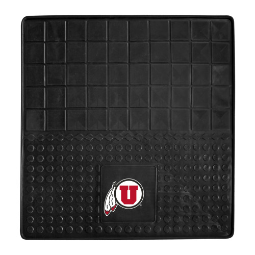 University of Utah - Utah Utes Heavy Duty Vinyl Cargo Mat Circle & Feather Logo Black