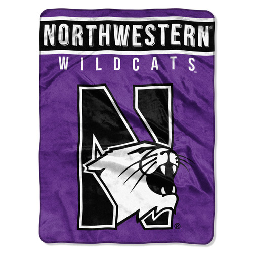 Northwestern Wildcats Blanket 60x80 Raschel Basic Design