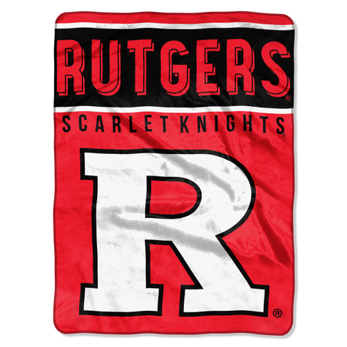 Rutgers Scarlet Knights Blanket 60x80 Raschel Basic Design