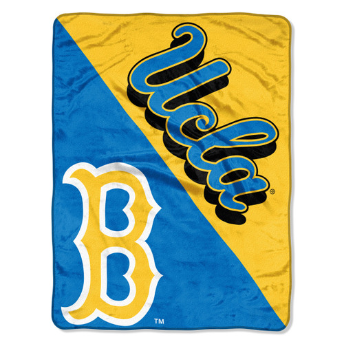 UCLA Bruins Blanket 46x60 Micro Raschel Halftone Design Rolled