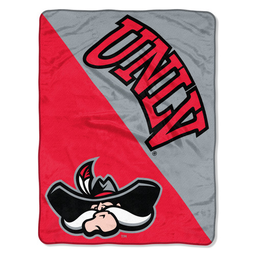 UNLV Runnin' Rebels Blanket 46x60 Micro Raschel Halftone Design Rolled