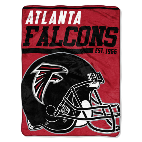 Atlanta Falcons Blanket 46x60 Raschel 40 Yard Dash Design Rolled