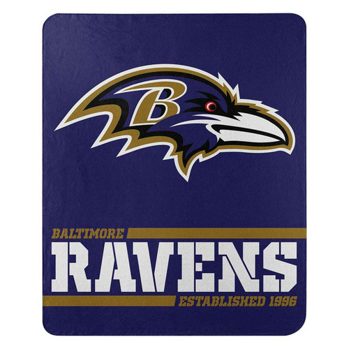 Baltimore Ravens Blanket 50x60 Fleece Split Wide Design