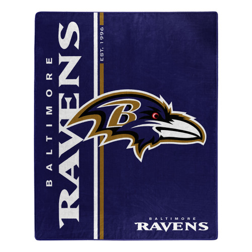 Baltimore Ravens Blanket 50x60 Raschel Restructure Design