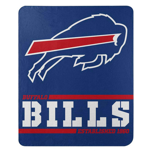 Buffalo Bills Blanket 50x60 Fleece Split Wide Design