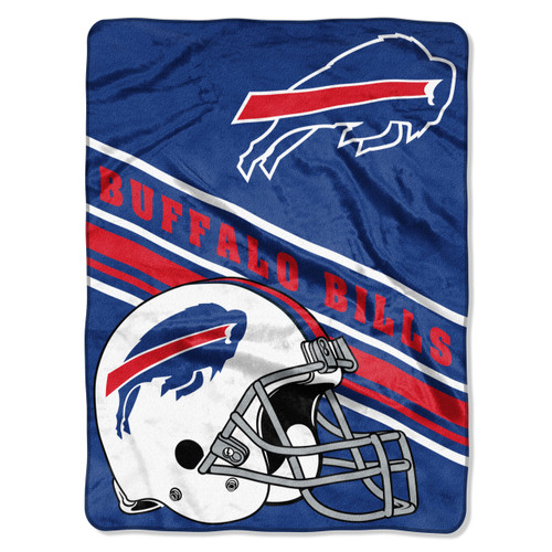 Buffalo Bills Blanket 60x80 Raschel Slant Design