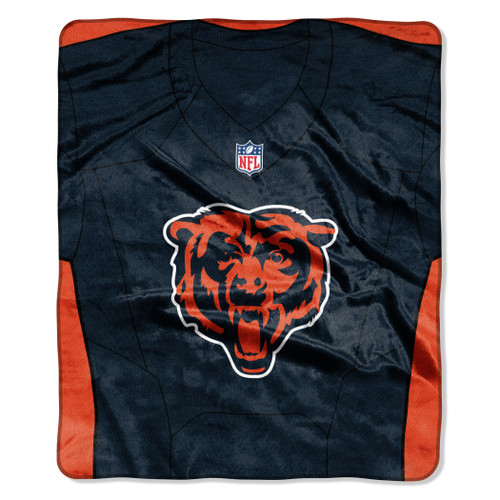 Chicago Bears Blanket 50x60 Raschel Jersey Design