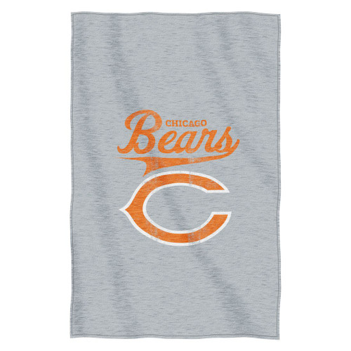 Chicago Bears Blanket 54x84 Sweatshirt Script Design
