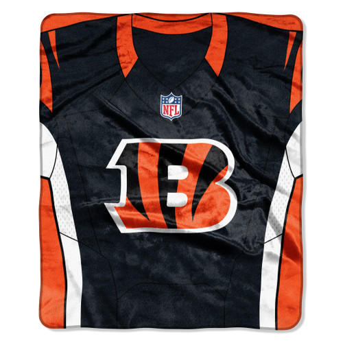 Cincinnati Bengals Blanket 50x60 Raschel Jersey Design