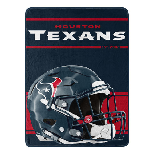 Houston Texans Blanket 46x60 Micro Raschel Run Design Rolled