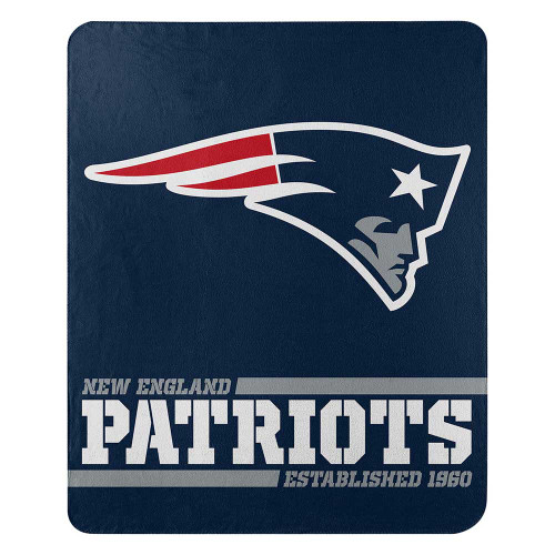 New England Patriots Blanket 50x60 Fleece Split Wide Design