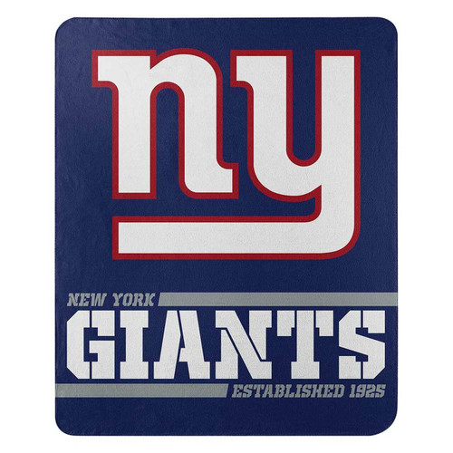 New York Giants Blanket 50x60 Fleece Split Wide Design