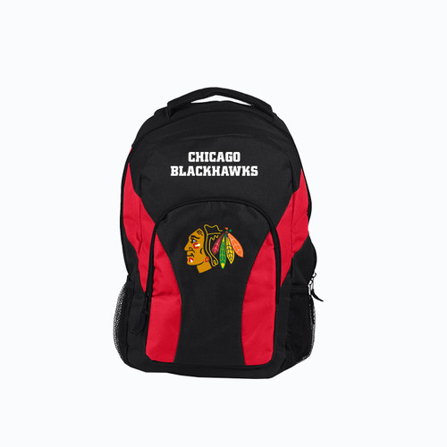 Chicago Blackhawks Backpack Draftday Style Black and Red
