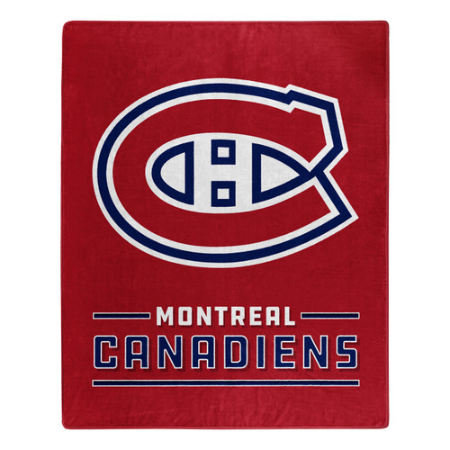 Montreal Canadiens Blanket 50x60 Raschel Interference Design