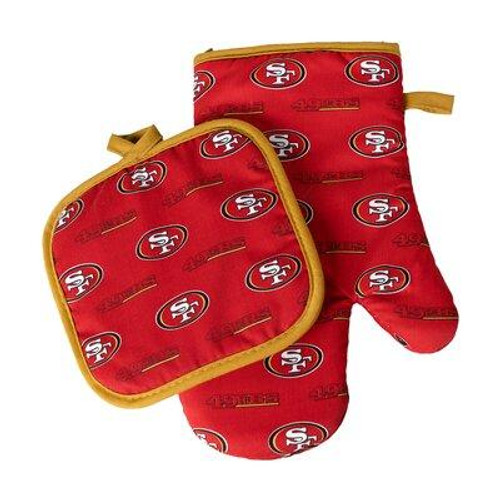 San Francisco 49ers Oven Mitt and Pot Holder Set Color Rush