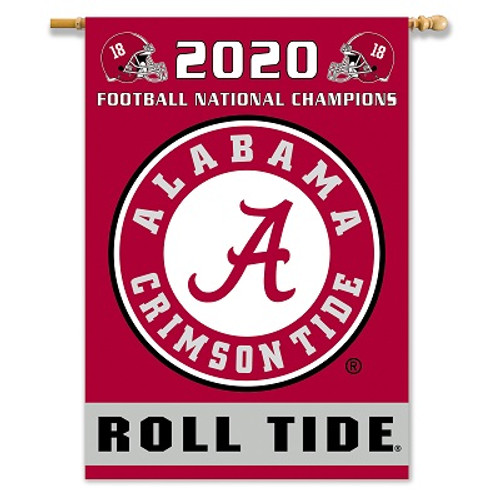 Alabama Crimson Tide 2020 NATIONAL CHAMPION 2-SIDED 28 X 40 BANNER