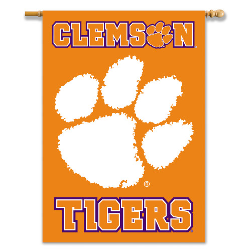 Clemson Tigers 2-Sided 28" X 40" Banner W/ Pole Sleeve