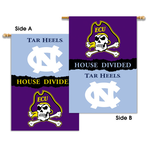 E. Carolina - N. Carolina 2-Sided 28" X 40" Banner W/ Pole Sleeve House Divided