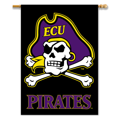 East Carolina Pirates 2-Sided 28" X 40" Banner W/ Pole Sleeve