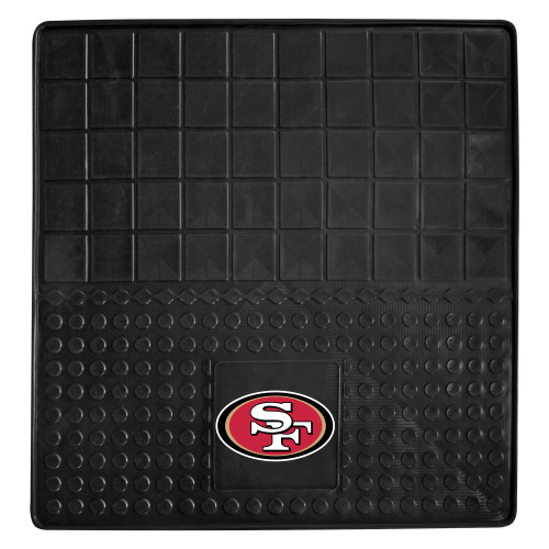 San Francisco 49ers Heavy Duty Vinyl Cargo Mat Oval SF Primary Logo Black