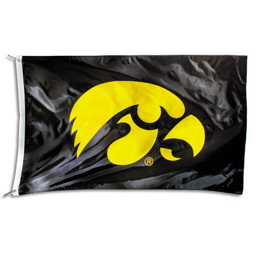 Iowa Hawkeyes   2-sided Nylon Applique 3 Ft x 5 Ft Flag w/ grommets