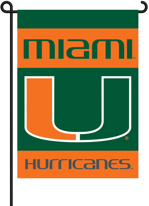 Miami Hurricanes 2-Sided Garden Flag