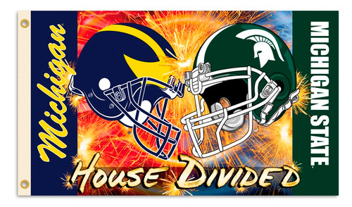 Michigan - Michigan St. 3 Ft. X 5 Ft. Flag W/Grommets - Helmet House Divided