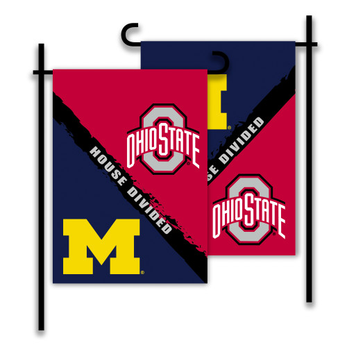 Michigan - Ohio St. 2-Sided Garden Flag - Rivalry House Divided