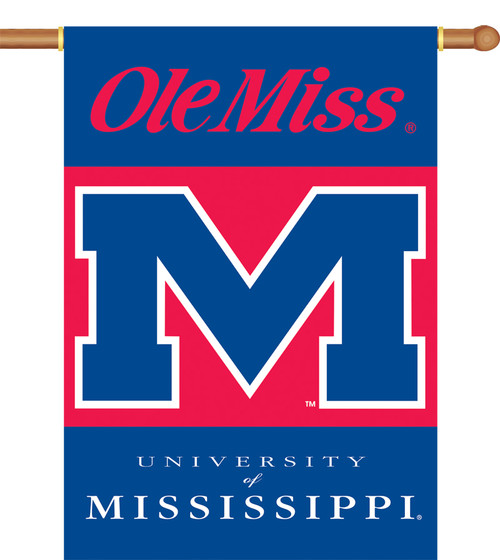 Mississippi Rebels 2-Sided 28" X 40" Banner W/ Pole Sleeve