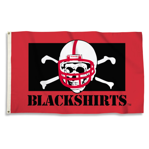 Nebraska (Blackshirts) 3 Ft. X 5 Ft. Flag W/Grommets