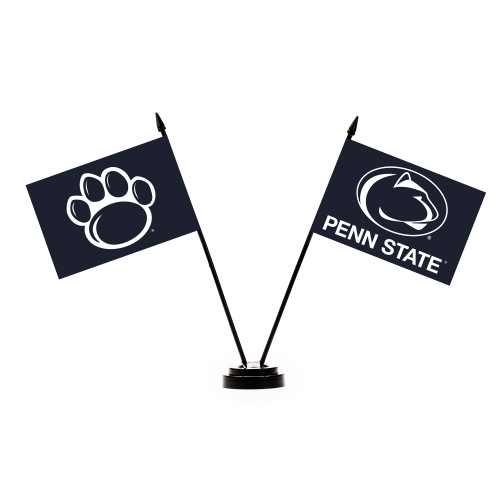 Penn State Nittany Lions 2 Flag Desk Set