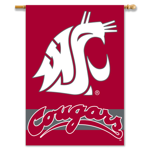 Washington State Cougars 2-Sided 28" X 40" Banner W/ Pole Sleeve