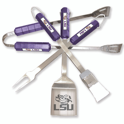 LSU Tigers 4 Pc Bbq Set