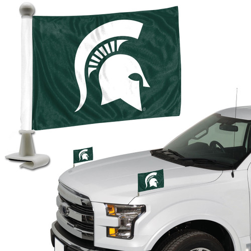 Michigan State Spartans Ambassador 4" x 6" Car Flag Set of 2